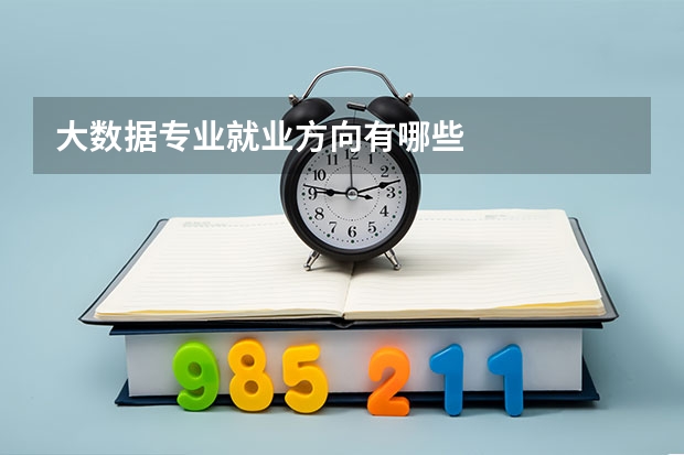 大数据专业就业方向有哪些