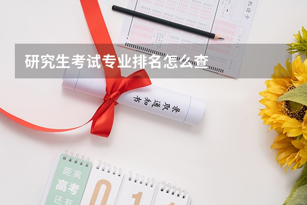 研究生考试专业排名怎么查