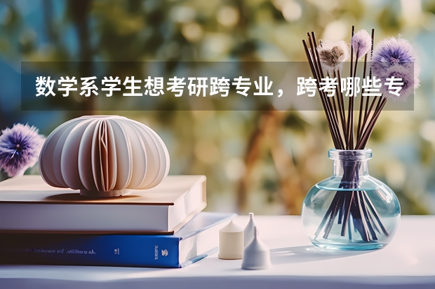 数学系学生想考研跨专业，跨考哪些专业（除了经济、金融、计算机）比较容易，就业比较好？