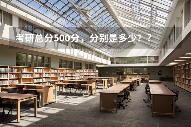 考研总分500分，分别是多少？?