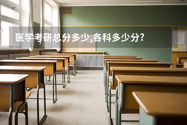 医学考研总分多少,各科多少分?