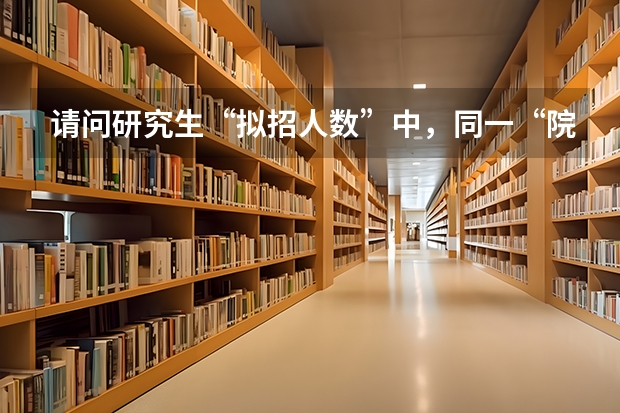 请问研究生“拟招人数”中，同一“院系所”的不同专业方向下面的“院系所”人数为什么不一样？
