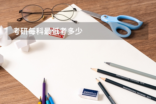 考研每科最低考多少