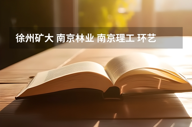 徐州矿大 南京林业 南京理工 环艺专业考研哪个比较好