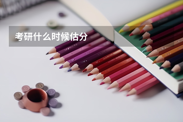 考研什么时候估分