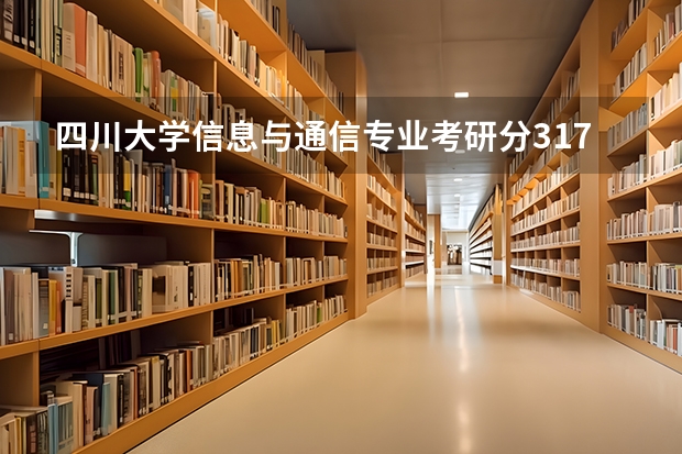 四川大学信息与通信专业考研分317能调剂到什么学校